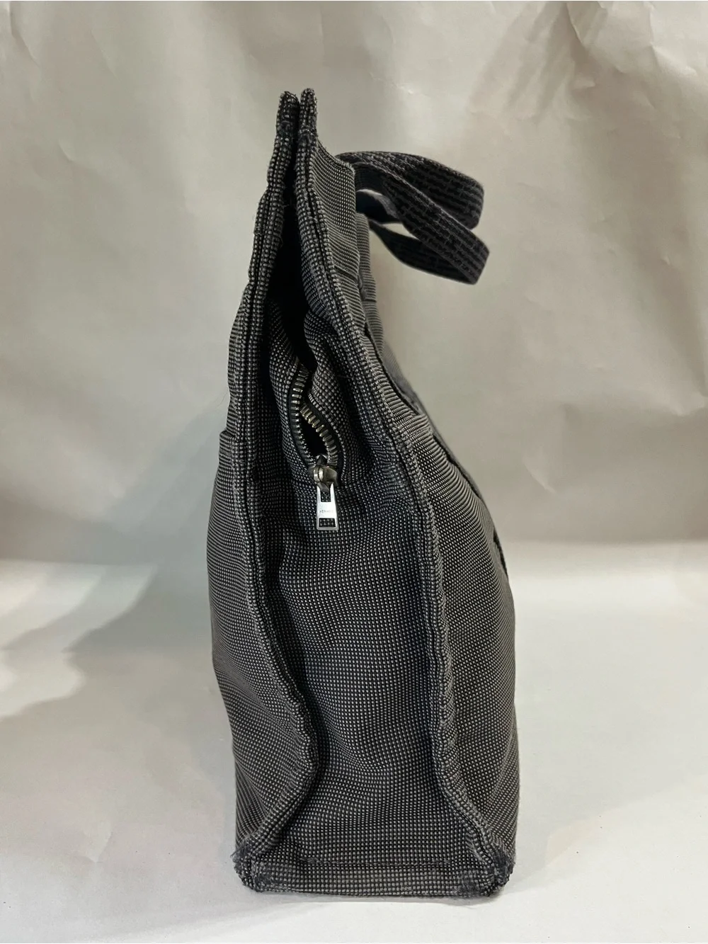 Hermes Fourre Tout MM Gray Black Toile H Canvas Tote Bag France AS-IS 🇫🇷